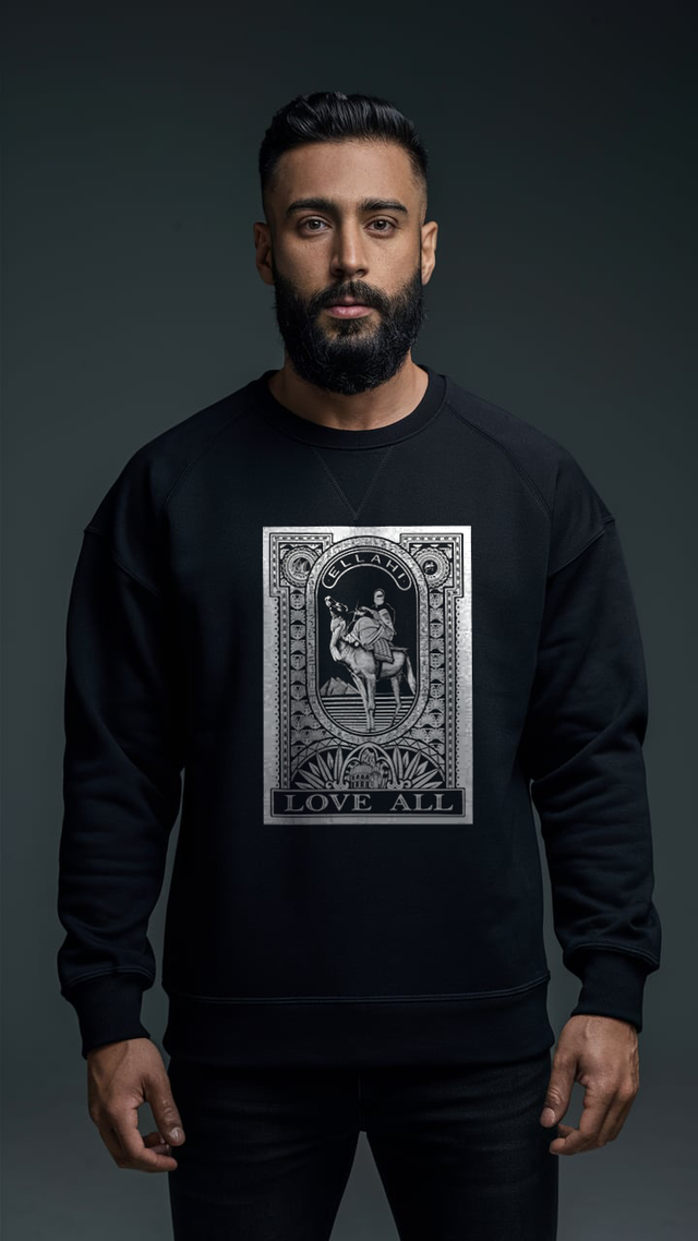 Ellahi Oversized Black Crewneck Sweatshirt