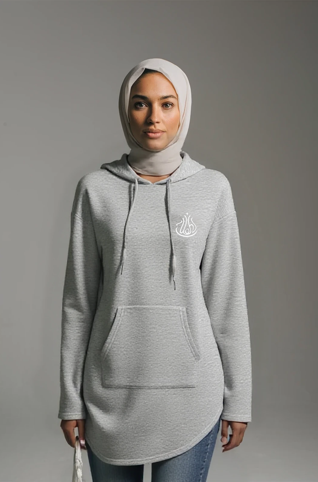 Hijabi Oversized Gray Hoodie