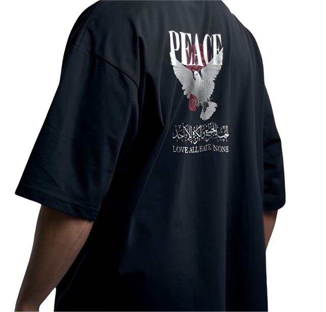 Peace Stone Wash Black Tee